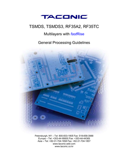 Taconic RF-35TC, TSM-DS, TSM-DS3, RF-35A2 Processing