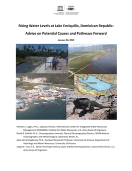 Rising Water Levels at Lake Enriquillo, Dominican Republic: Advice on Potential Causes and Pathways Forward