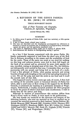 Lab. Taxonomy and -Geography, University For