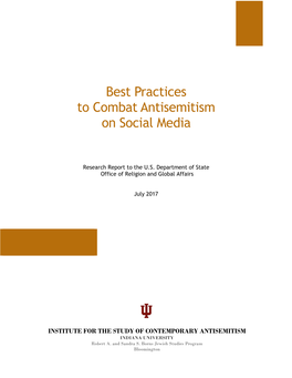 Best Practices to Combat Antisemitism on Social Media