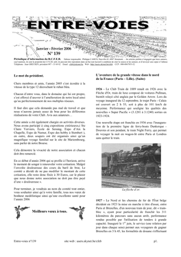 N° 139 Périodique D’Information Du R.C.F.E.B