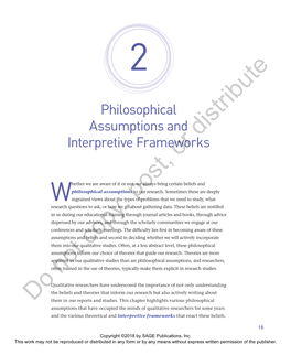 Chapter 2. Philosophical Assumptions and Interpretive Frameworks