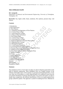 Multiphase Flow - B.J