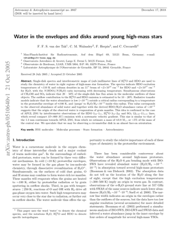 Water in the Envelopes and Disks Around Young High-Mass Stars