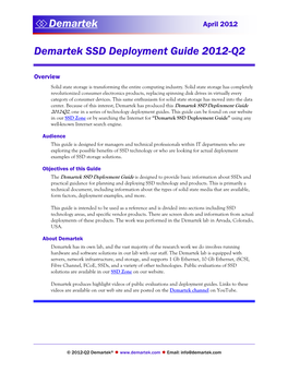 Demartek SSD Deployment Guide 2012-Q2