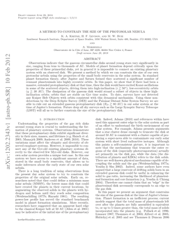 A Method to Constrain the Size of the Protosolar Nebula