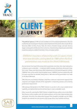 Client TRACC Journey: Sabmiller