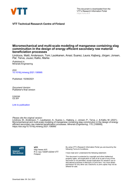 Micromechanical and Multi-Scale Modeling of Manganese Containing