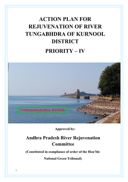 Action Plan for Rejuvenation of River Tungabhdra of Kurnool District Priority – Iv