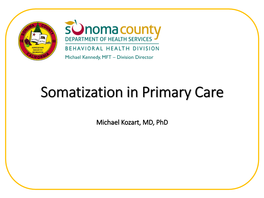 Somatization in Primary Care