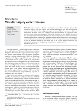 Vascular Surgery Career Resource