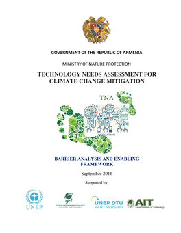 Technology Needs Assessment for Climate Change Mitigation