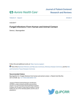 Fungal Infections from Human and Animal Contact