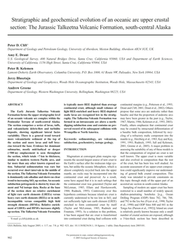 Stratigraphic and Geochemical Evolution of an Oceanic Arc Upper Crustal Section: the Jurassic Talkeetna Volcanic Formation, South-Central Alaska