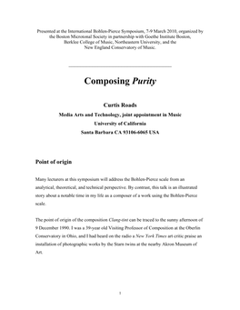 Composing Purity 29Mar10