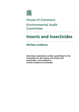 Insects and Insecticides