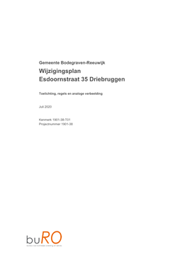 Wijzigingsplan Esdoornstraat 35 Driebruggen