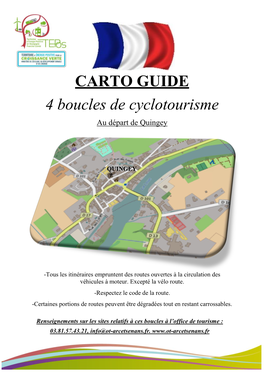 CARTO GUIDE 4 Boucles De Cyclotourisme Au Départ De Quingey