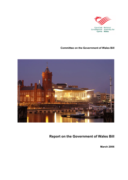 Report on the Government of Wales Bill