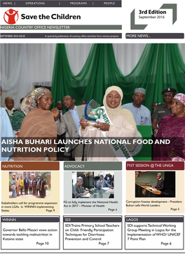 Aisha Buhari Launches National Food and Nutrition Policy