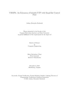 An Extension of Isabelle/UTP with Simpl-Like Control Flow