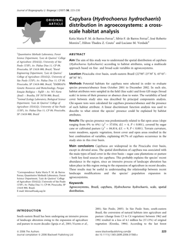 Distribution in Agroecosystems: a Cross- Scale Habitat Analysis Katia Maria P