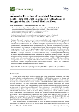 Automated Extraction of Inundated Areas from Multi-Temporal Dual-Polarization RADARSAT-2 Images of the 2011 Central Thailand Flood