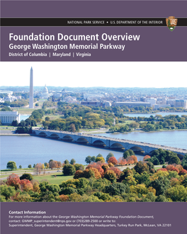 Foundation Document Overview, George Washington Memorial Parkway, District of Columbia/Maryland/Virginia