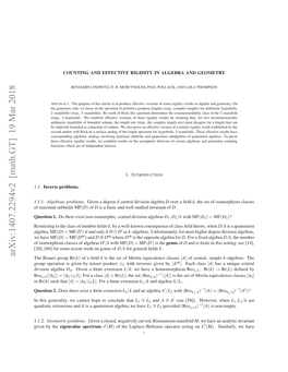 Counting and Effective Rigidity in Algebra and Geometry 2