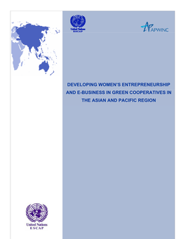 Developing Women's Entrepreneurship and E