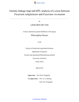 Genetic Linkage Map and QTL Analysis of a Cross Between Fusarium Subglutinans and Fusarium Circinatum