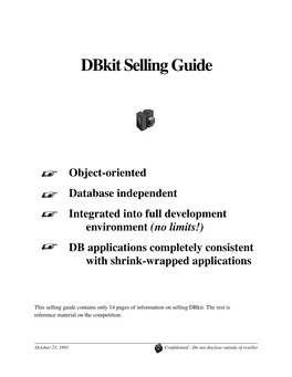 Dbkit Selling Guide