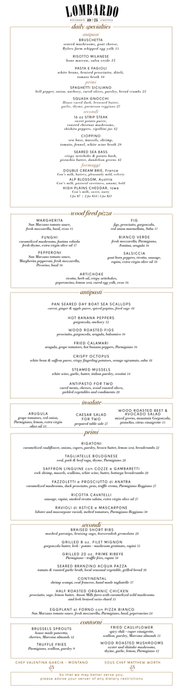 Web Dinner Menu