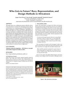 Who Gets to Future? Race, Representation, and Design Methods in Africatown