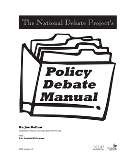 Policy Debate Manual