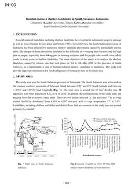 Rainfall-Induced Shallow Landslides in South Sulawesi, Indonesia