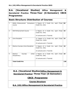 (Vocational Studies) Office Management & Secretarial Practice