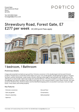 Shrewsbury Road, Forest Gate, E7