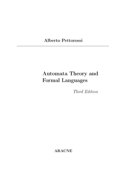 Automata Theory and Formal Languages