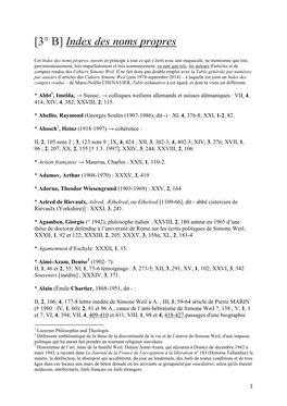 [3° B] Index Des Noms Propres