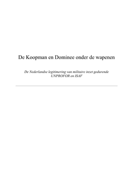 De Koopman En Dominee Onder De Wapenen