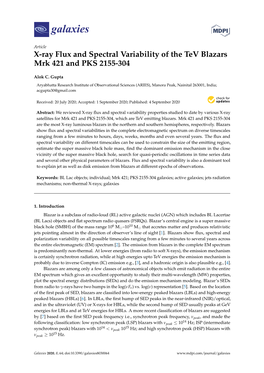 X-Ray Flux and Spectral Variability of the Tev Blazars Mrk 421 and PKS 2155-304