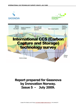 International Ccs Technology Survey, Issue 5, July 2009