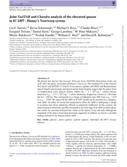 Joint Nustar and Chandra Analysis of the Obscured Quasar in IC 2497