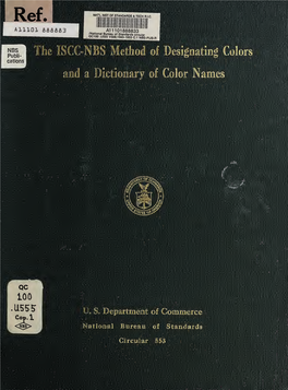 Circular of the Bureau of Standards No. 553: the ISCC-NBS Method Of