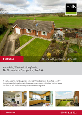 Avondale, Weston Lullingfields, Nr Shrewsbury, Shropshire, SY4 2AA