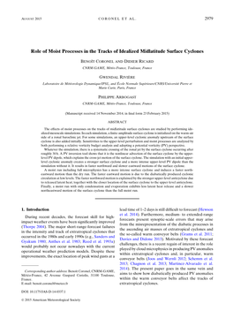 Role of Moist Processes in the Tracks of Idealized Midlatitude Surface Cyclones