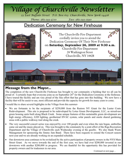 2009 September Newsletter