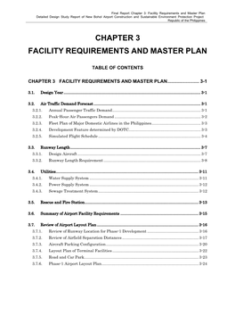 Chapter 3 Facility Requirements and Master Plan