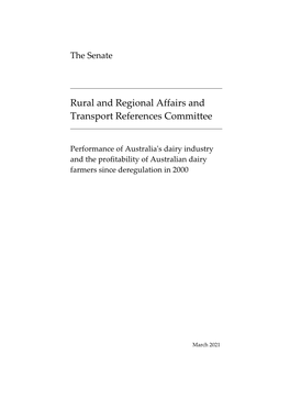 Performance of Australia's Dairy Industry and the Profitability of Australian Dairy Farmers Since Deregulation in 2000